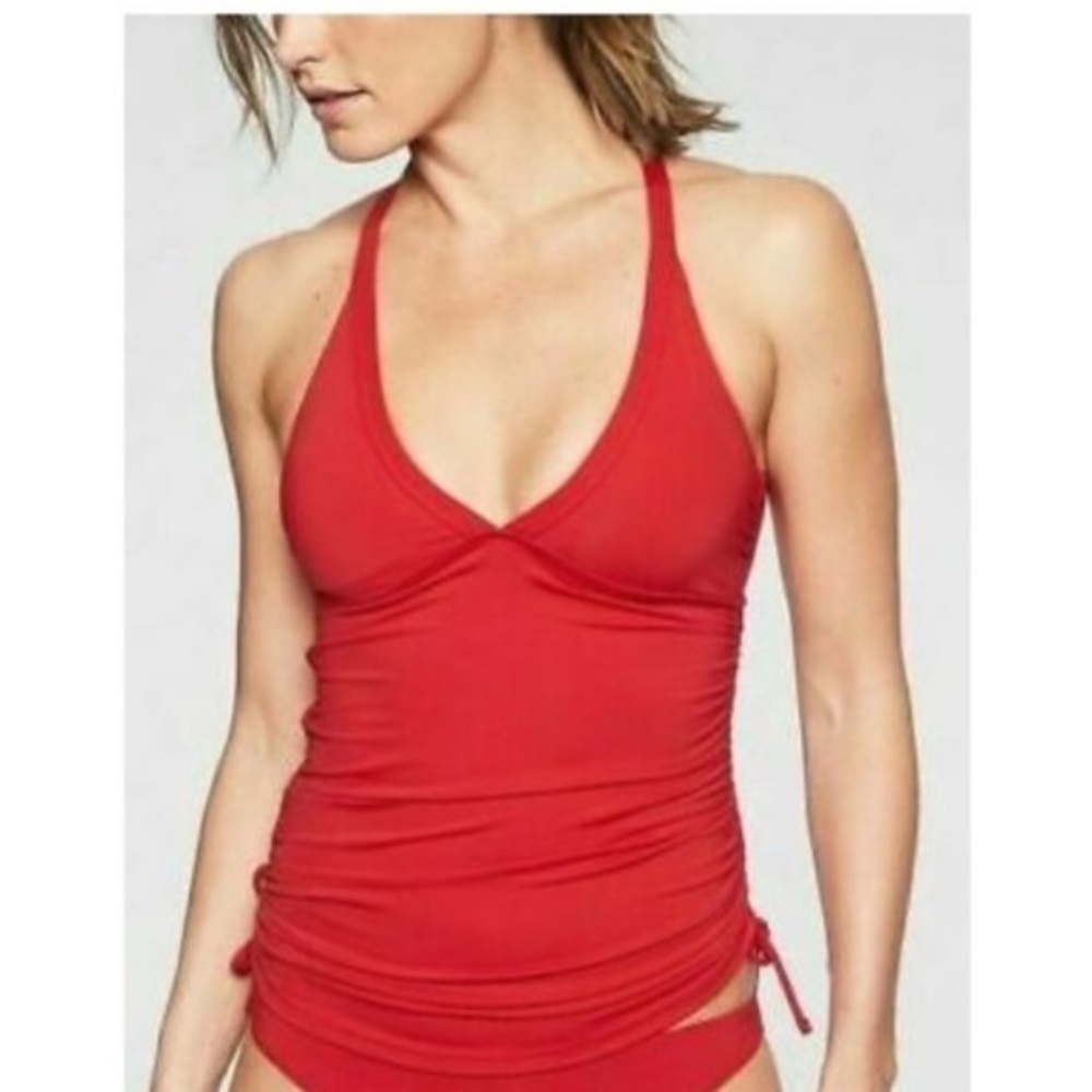 [Athleta] Side Scrunch Swim Tank Criss Cross